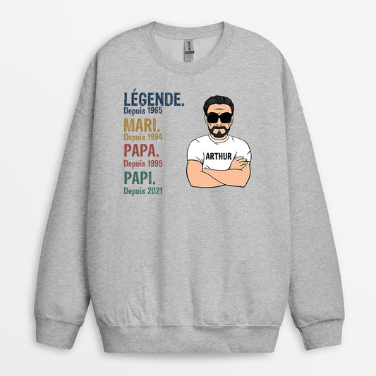 0004WFR2 sweatshirt personnalise legende papa et papy 0004w0l0b_94a0dcb1 9e49 42d9 b7d9 7ae85e40117f