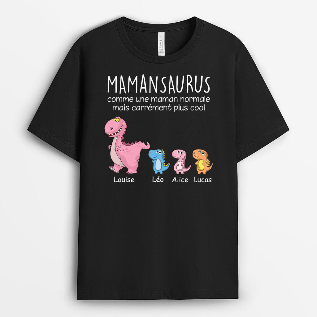 Mamiesaurus/ Mamansaurus Plus Magnifique - Cadeau Personnalisé | T-shirt pour Femme