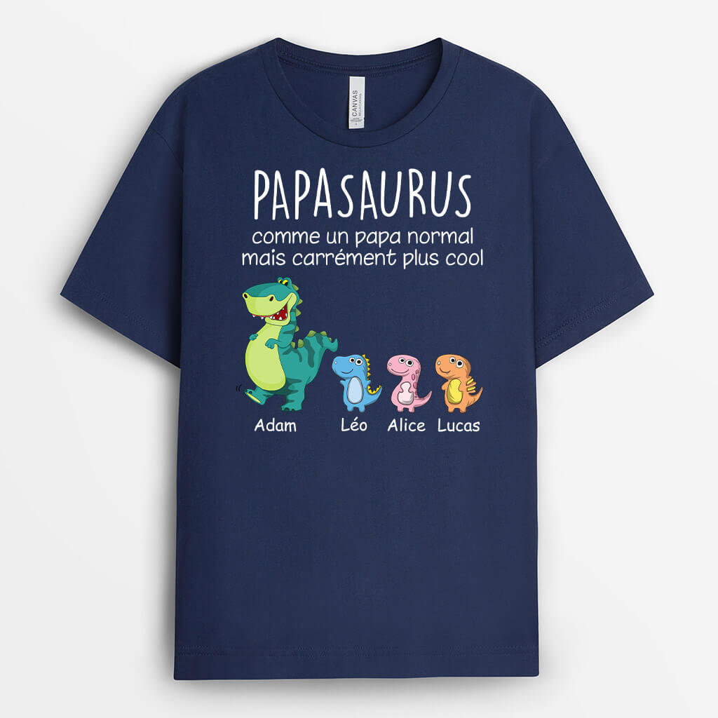 Papysaurus/ Papasaurus Plus Magnifique - Cadeau Personnalisé | T-shirt pour Homme