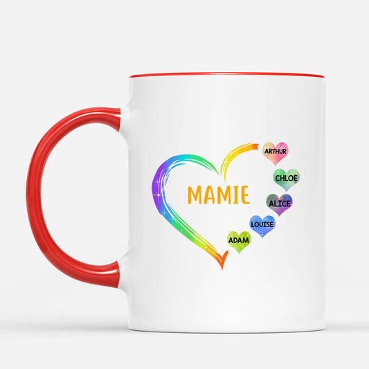 0041M000AFR1 present Personalisable Mug coeur maman mamie