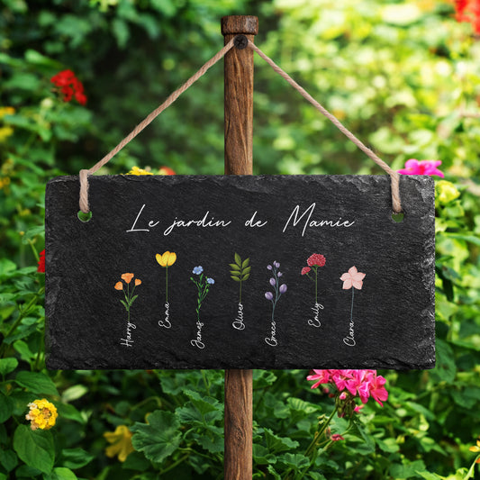 0065AFR2 le jardin de mamie maman ardoise de jardin decorative personnalisee imprimee uv 0065ae6p5a