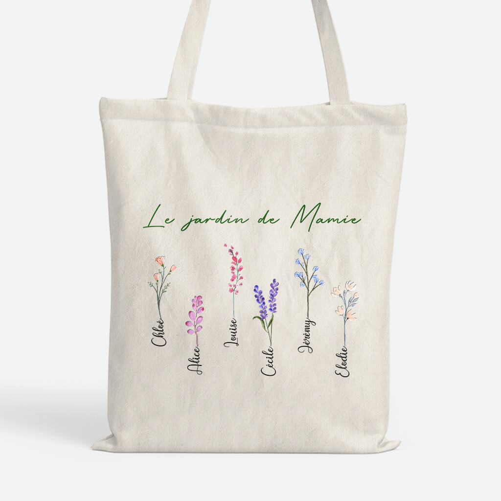 Le Jardin De Mamie - Cadeau Personnalisé | Tote Bag Pour Mamie