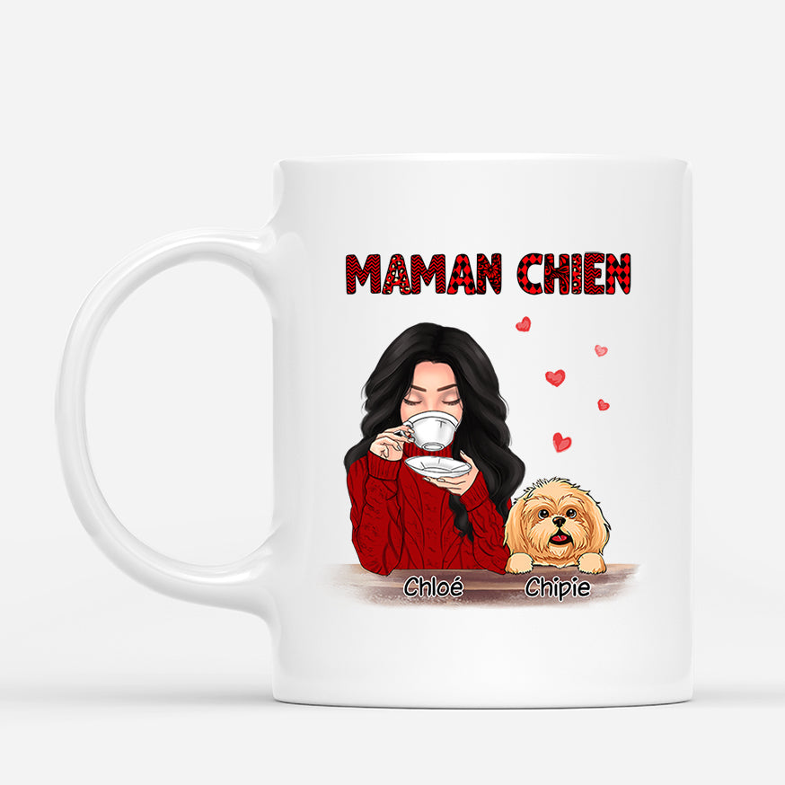 Maman chien - Cadeau Personnalisé | Mug pour Amoureux des Chiens