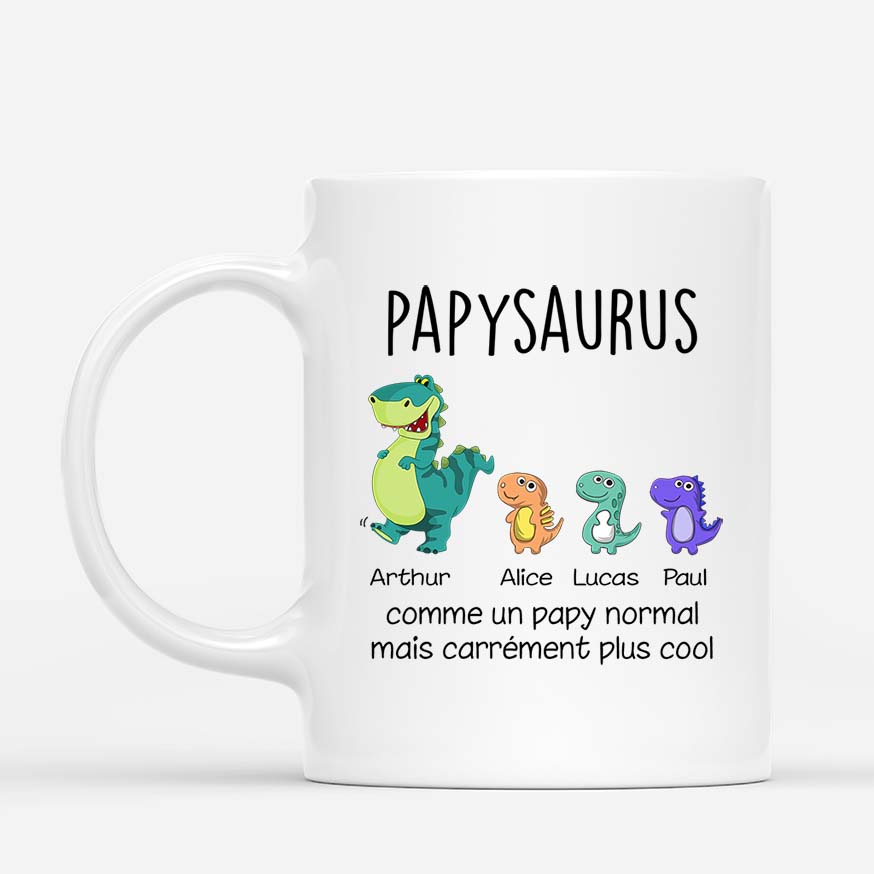 Papysaurus/ Papasaurus Plus Magnifique - Cadeau Personnalisé | Mug pour Homme