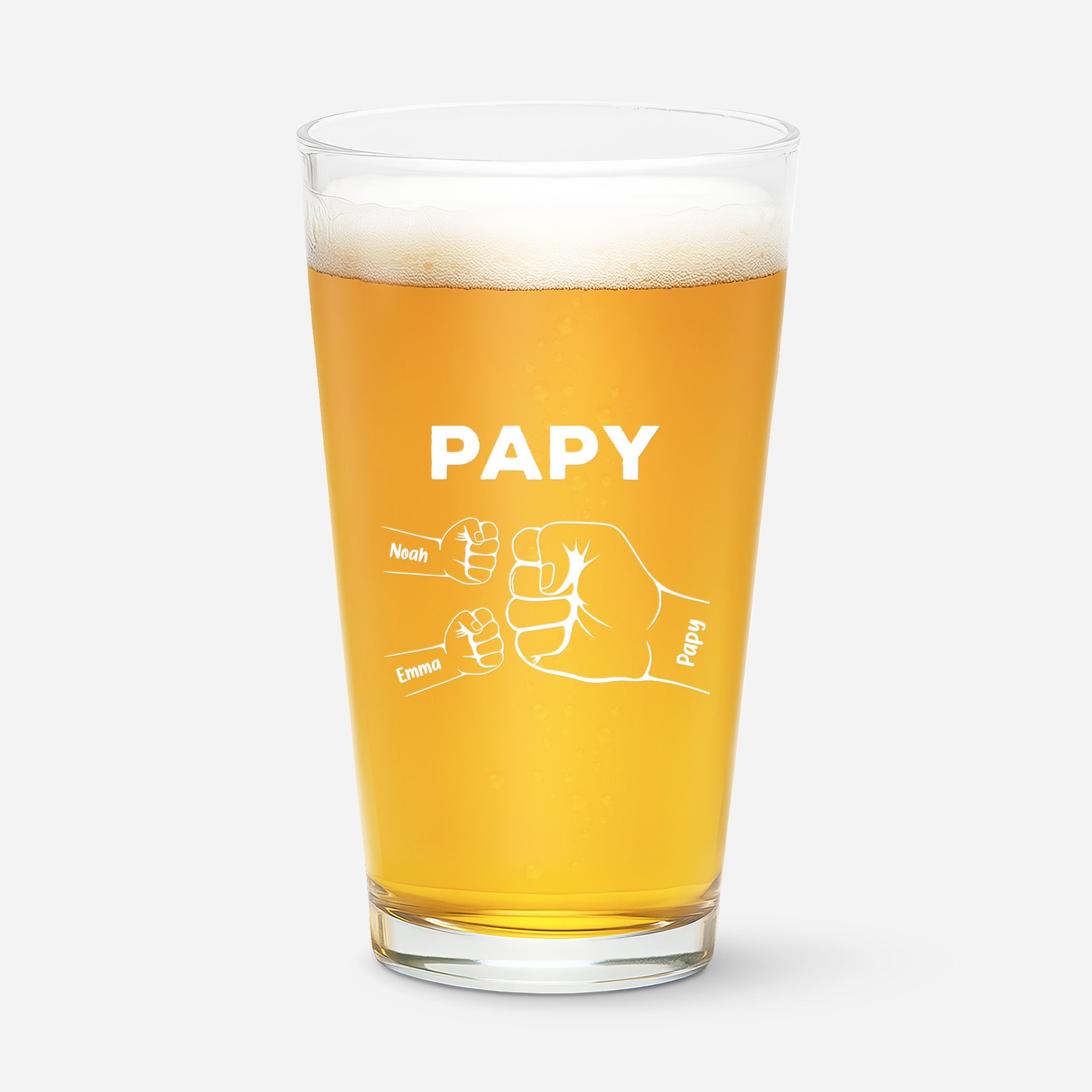 0263IFR2 verre a biere personnalise pour papy avec poings 0263ikl8b