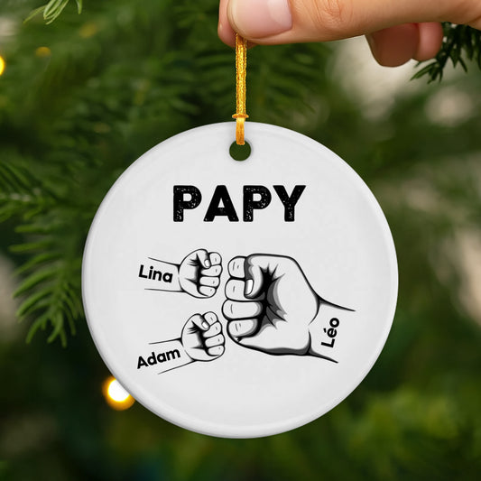 0263OFR2 ornement ceramique personnalise pour papy avec poings 0263okl8b_89fa0653 b8c1 49e6 8f79 fa54935b7224