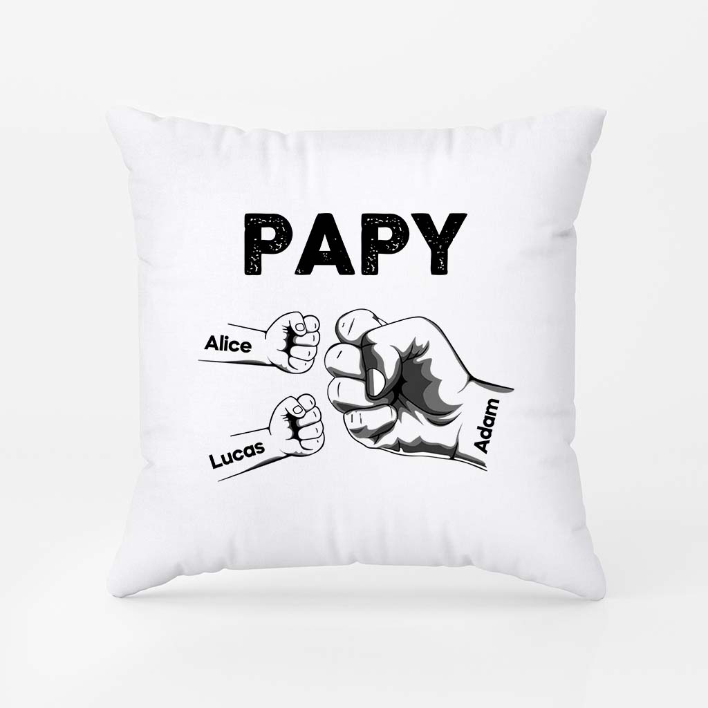 Bosse De Poing De Papi Enfants - Cadeau Personnalisé | Coussin Pour Papy