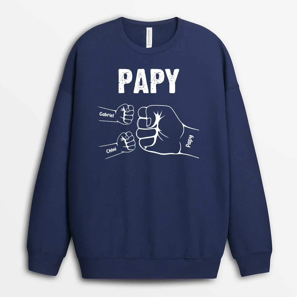 0263PFR2 bosse de poing de papi enfants coussin a personnaliser pour papy_8c684768 0d19 4ea8 b8b4 c32c72a646f5