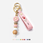 0284MFR1 porte cles personnalise marguerite en perles le jardin de maman mamie 0284mjsh8a