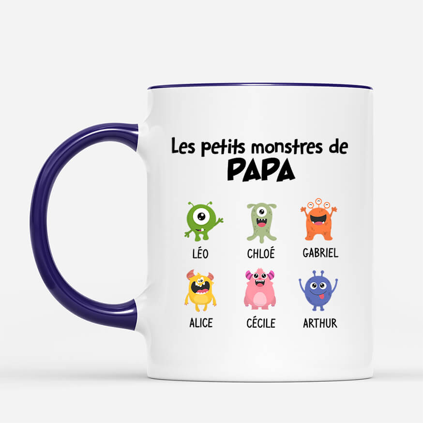 0308M268BFR2 Cadeau Personnalise Mug Monstre Papa Papi