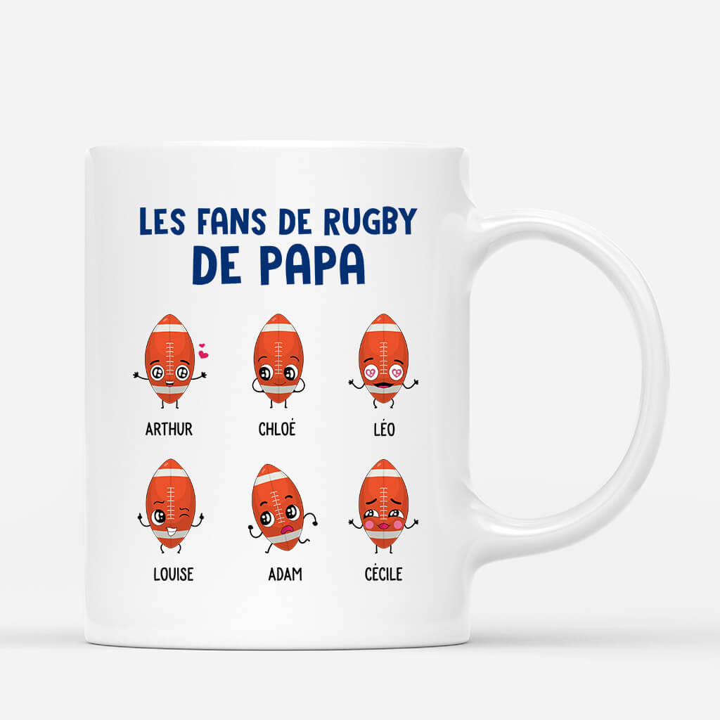 Mug Équipe de Football de Papa Personnalisé