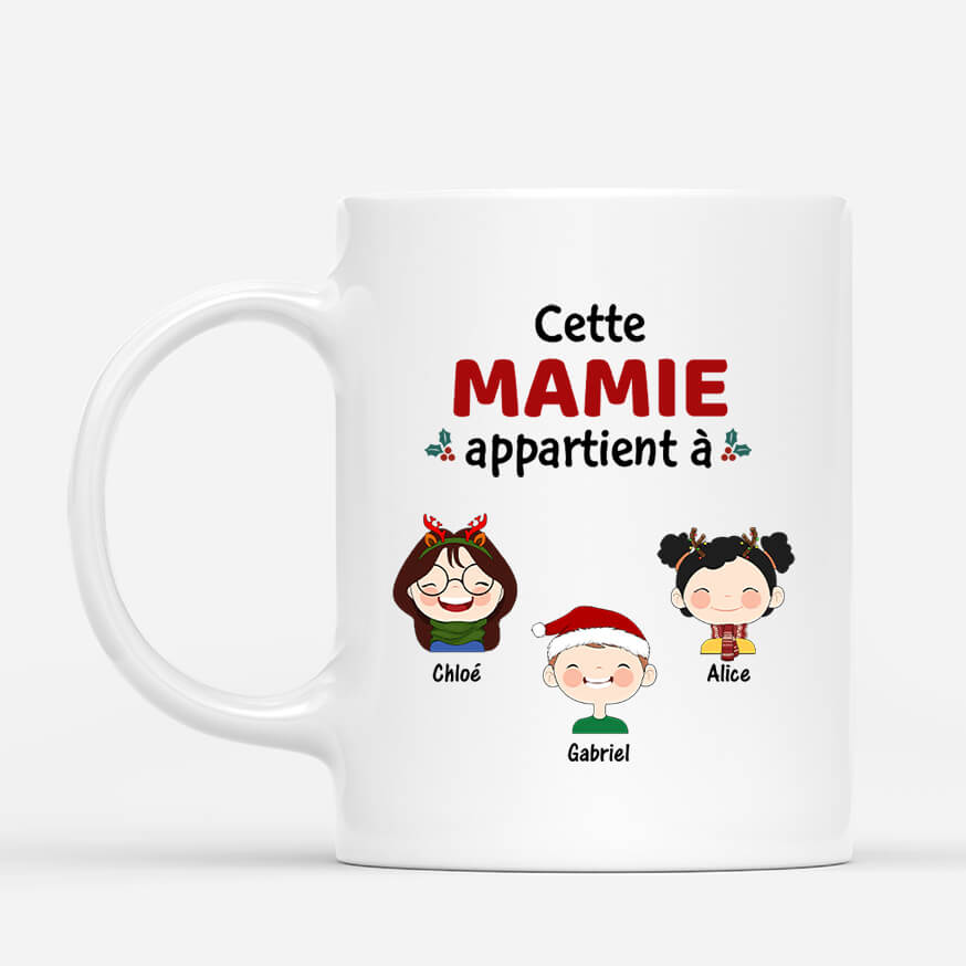 Cette Maman Appartient À - Cadeau Personnalisé | Mug Pour Maman Mamie