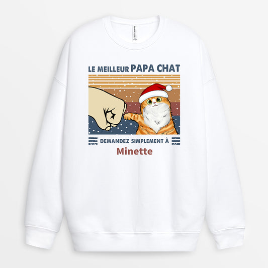 0528WFR1 sweatshirt personnalise meilleur papa chat noel 0528w5l8d_a1414db6 1455 4b4b 8b39 f3c27e5bd910