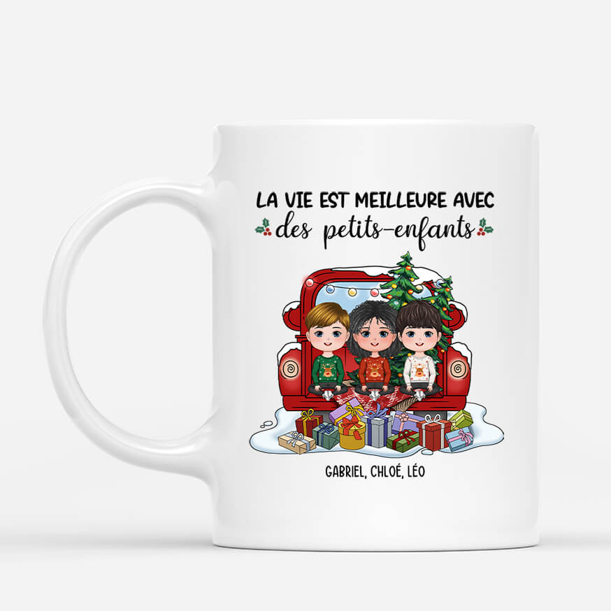 La Vie Est Meilleure - Cadeau Personnalisé | Mug Pour Papi Mamie