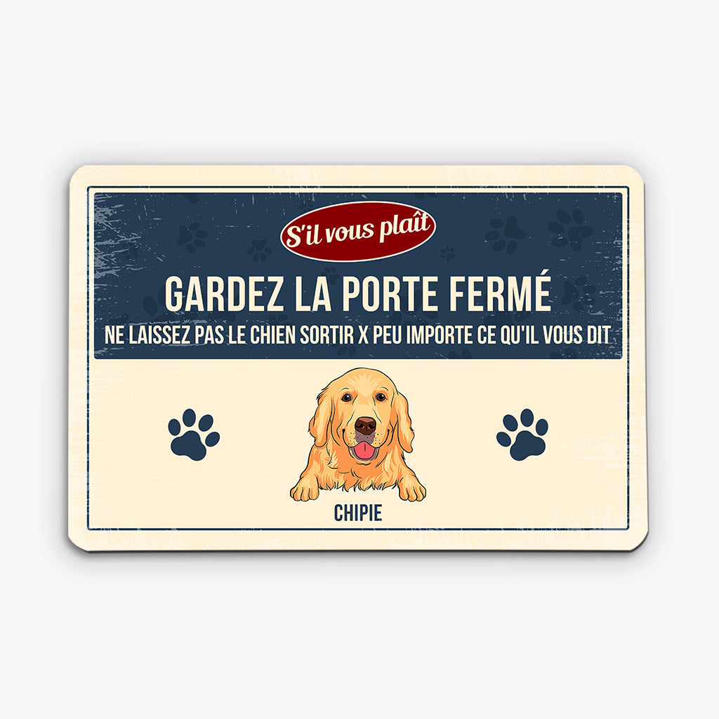 0603EFR2 Cadeau Personnalise Plaque Gardez LaPorte Amoureuxdes Chiens_2d284707 9770 4b00 a81c c34643dd7d5f