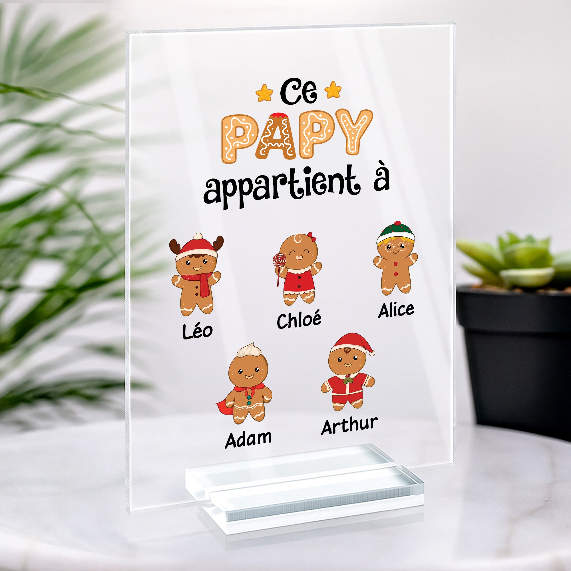 0661RFR2 plaque en acrylique personnalisee ce papa appartient a version biscuits 0661r8q7b