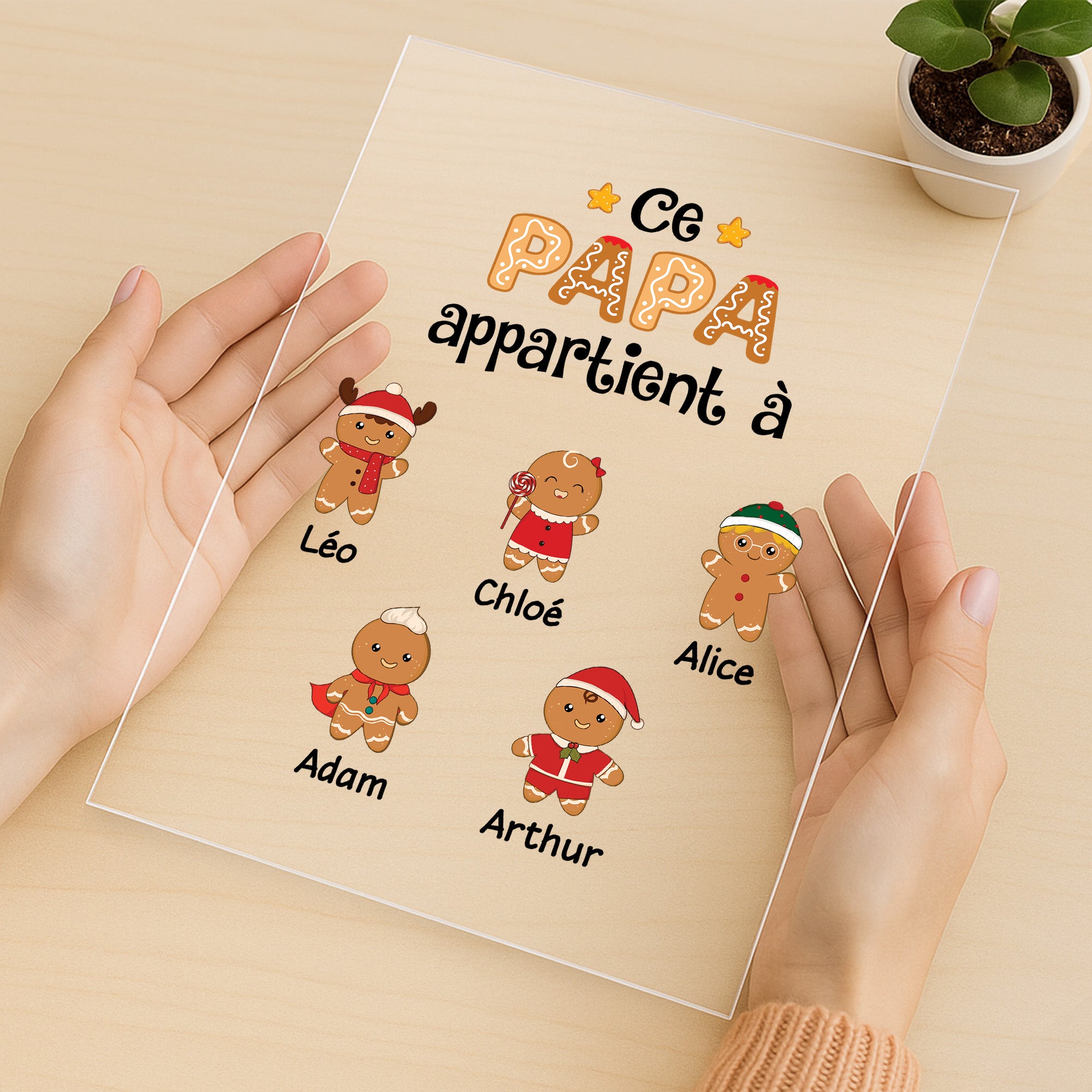 0661RFR3 plaque en acrylique personnalisee ce papa appartient a version biscuits 0661r8q7b