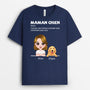 0688AFR1 Cadeau personnalise T shirt Maman Chien Amoureux Des Chiens