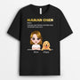 0688AFR2 Cadeau personnalise T shirt Maman Chien Amoureux Des Chiens