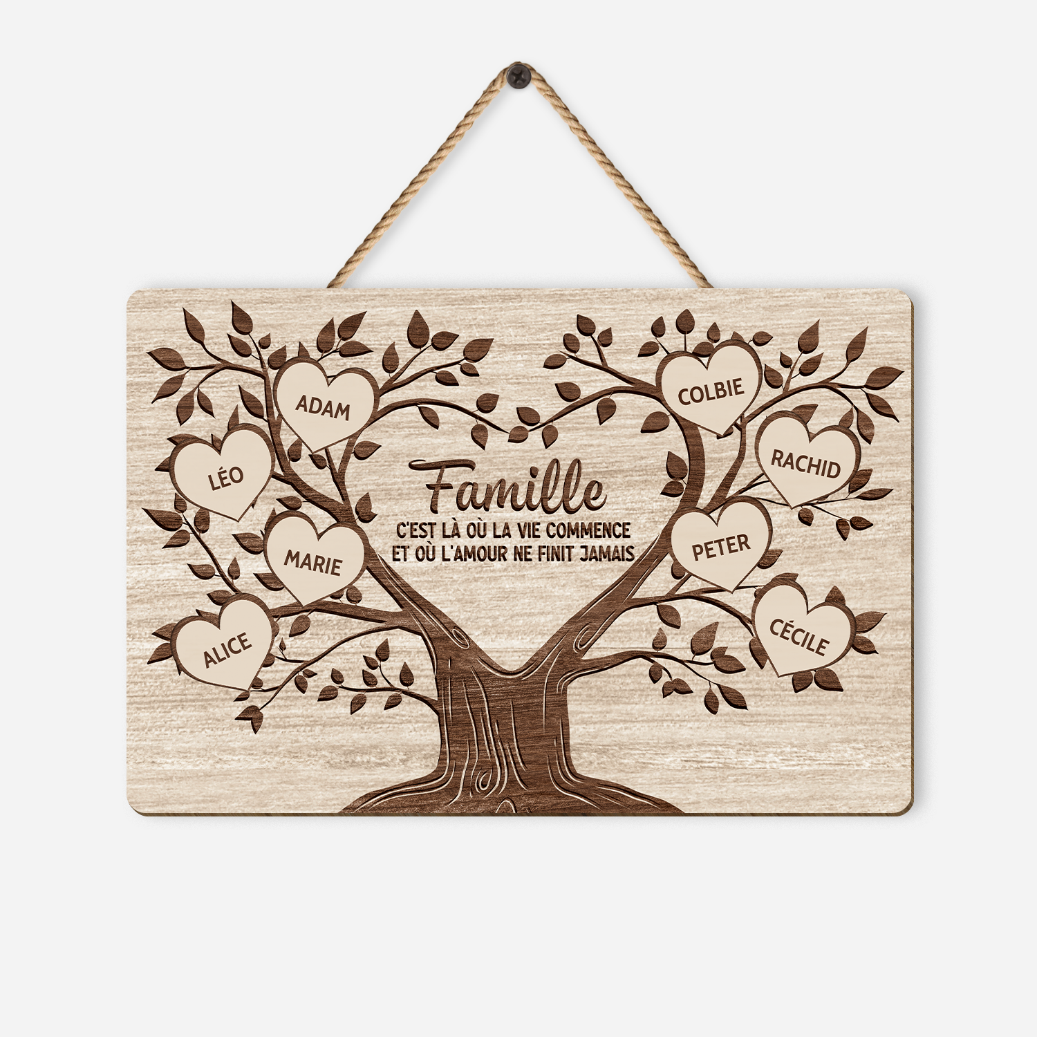 0725QFR1 plaque en bois personnalise pour famille larbre familial 0725qtt8i