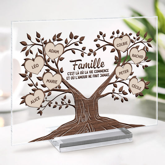 0725RFR2 plaque en acrylique personnalise pour famille larbre familial 0725rtt8i