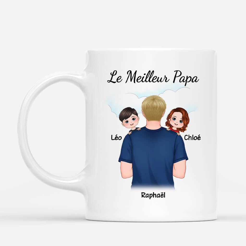 Le Meilleur Papa - Cadeau Personnalisé | Mug pour Papa Papi