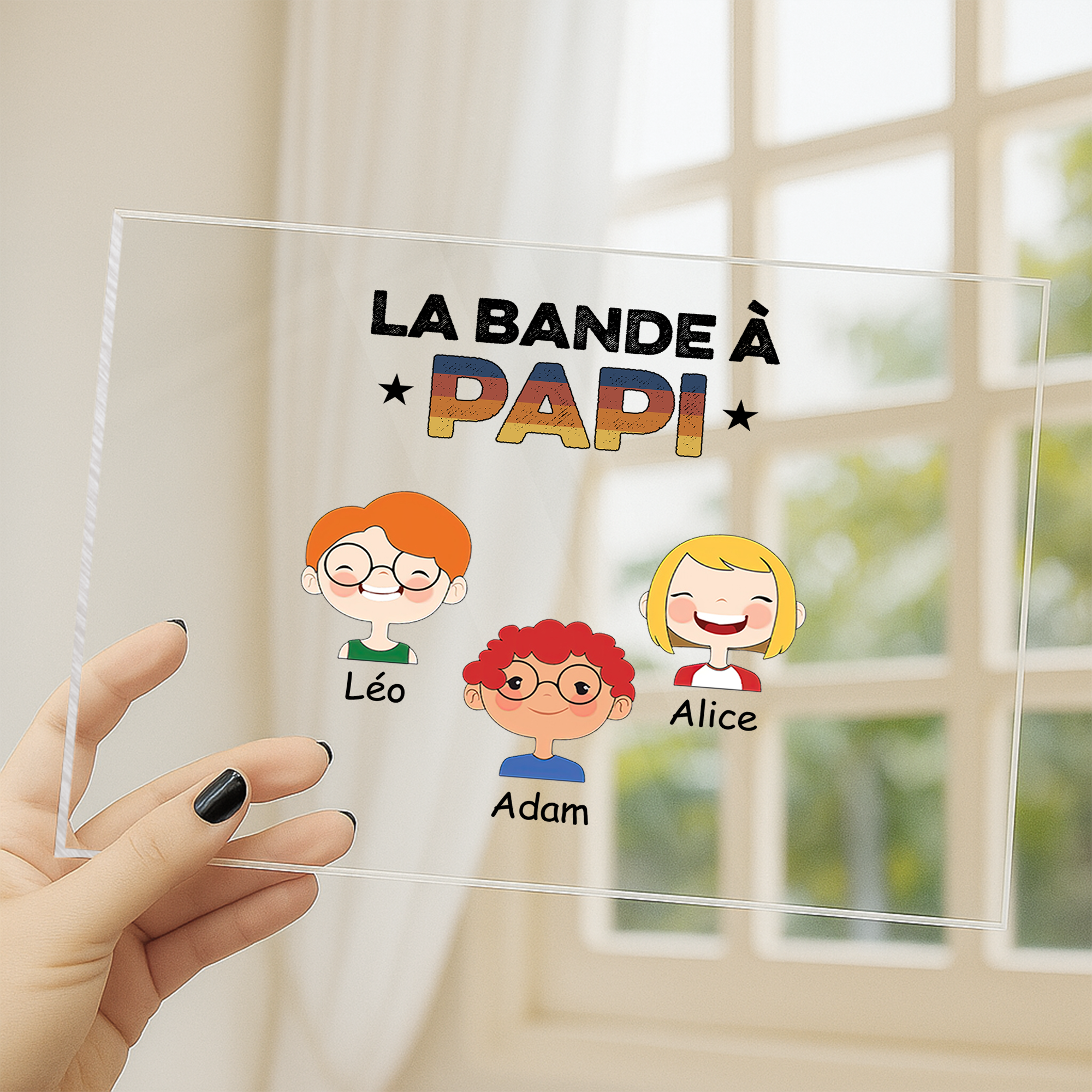 0793RFR3 plaque en acrylique personnalisee la bande a papy vintage 0793r8n7b