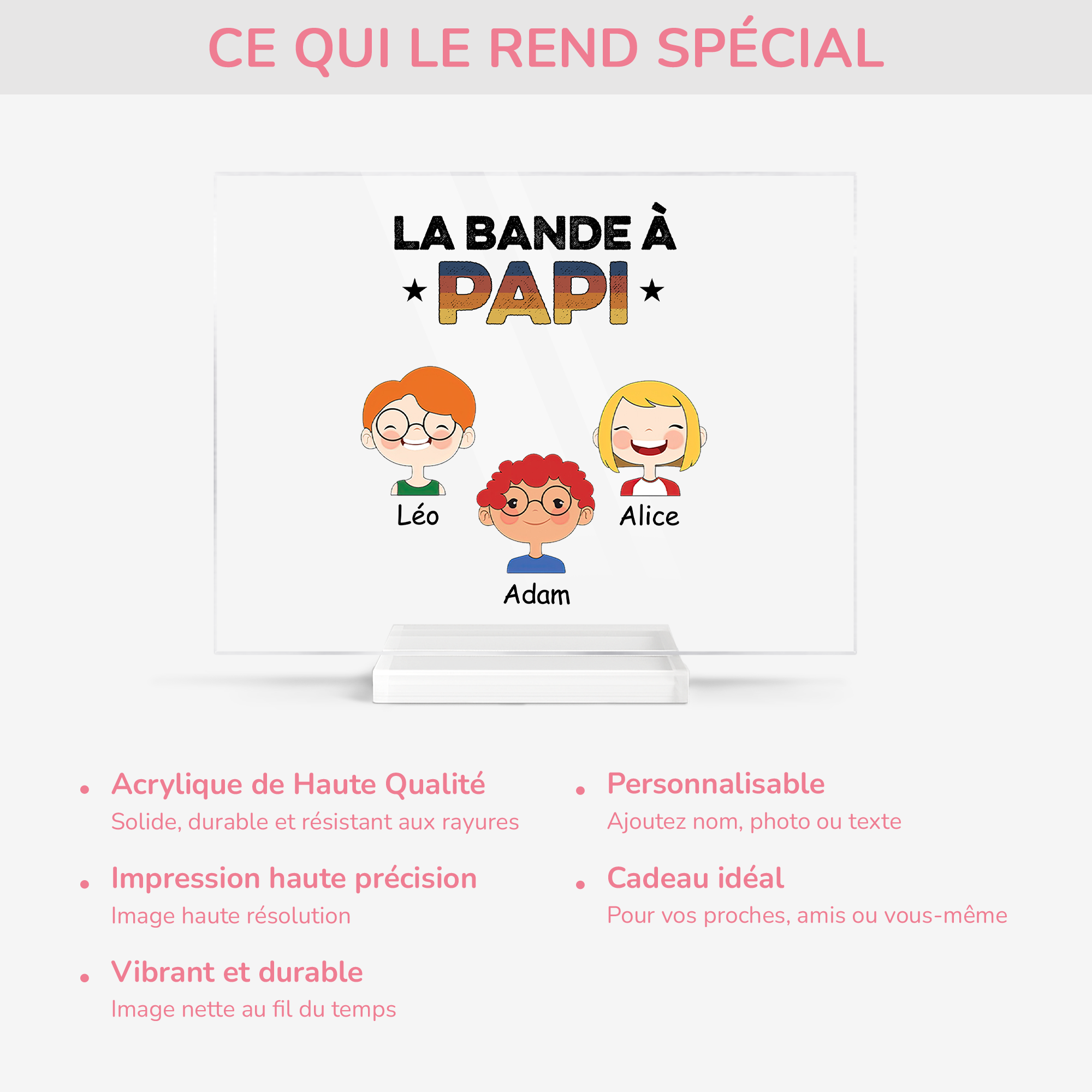 0793RFR5 plaque en acrylique personnalisee la bande a papy vintage 0793r8n7b