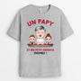 0859AFR2 Cadeau Personnalise T shirt Ensemble Papy Papa
