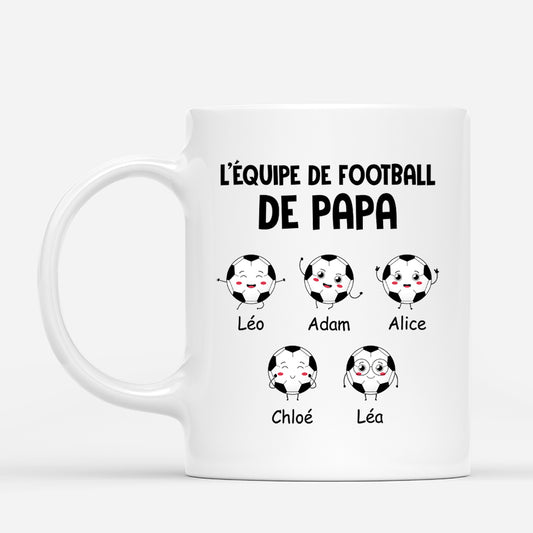 0893MFR1 Cadeau Personnalise Mug Equipe Football Papa Papy