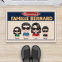 0896DFR2 paillasson personnalise bienvenue a famille version cool 0896dkq0i