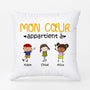 0904PFR1 Cadeau Personnalise Coussin Coeur Papa Papy