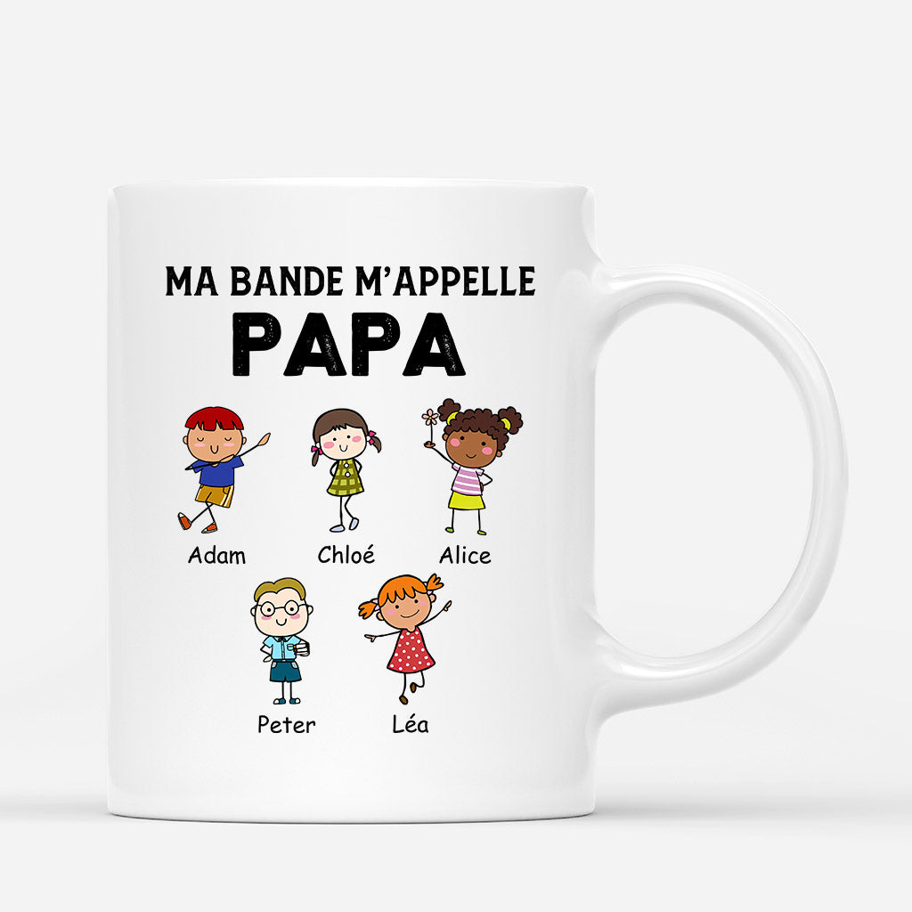 Ma Bande M'Appelle Papa Papy - Cadeau Personnalisé | Mug pour Papa Papy