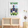 0908CFR3 Cadeau Personnalise Toile Equipe Football Papa Papy