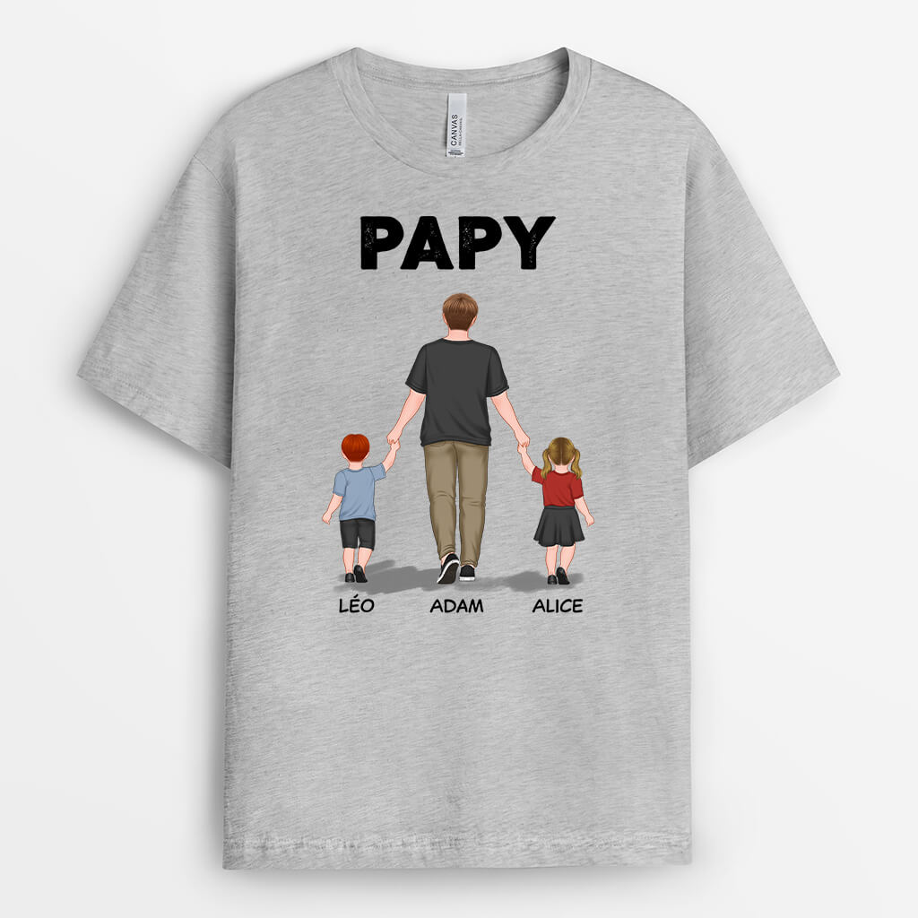 Papa Papy - Cadeau Personnalisé | T-shirt pour Papa Papy