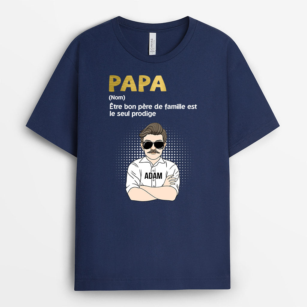 Un Papa Normal Mais Plus Cool - Cadeau Personnalisé | T-shirt pour Papa Papy
