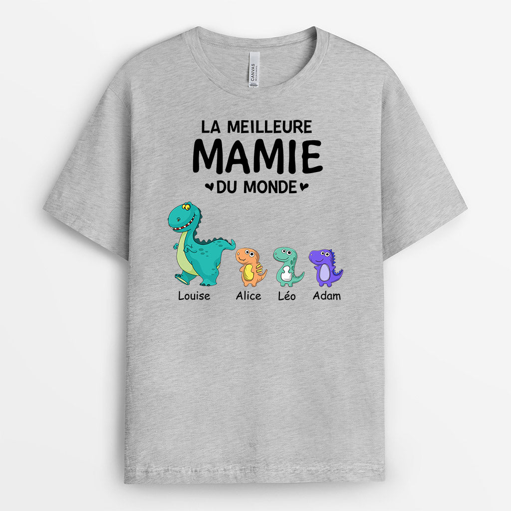 Meilleure Maman Mamie Du Monde - Cadeau Personnalisé | T-shirt pour Ma ...