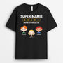 0924AFR2 Cadeau Personnalise T shirt 5 etoiles Maman Mamie