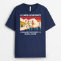 0927AFR2 Cadeau Personnalise T shirt Meilleur Papa Papy
