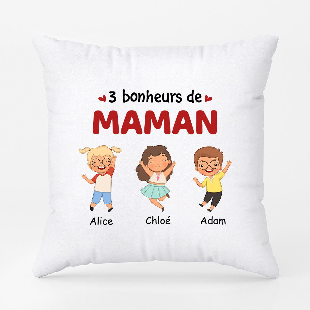 Bonheurs De Mamie Maman - Cadeau Personnalisé | Coussin pour Maman Mamie