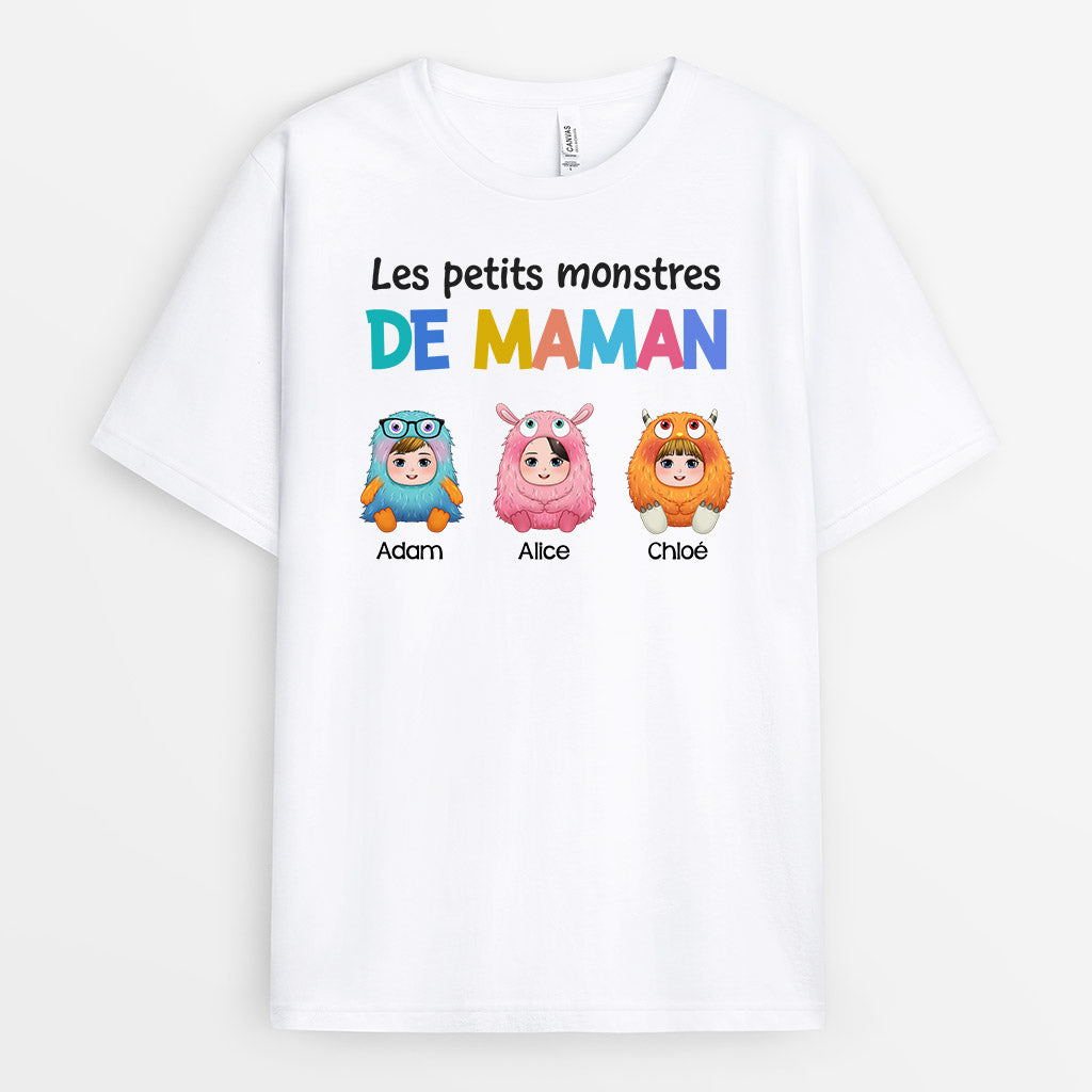 Les Petits Monstres de Maman Mamie - Cadeau Personnalisé | T-shirt pour Maman Mamie