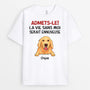 0955AFR1 Cadeau Personnalise T shirt Admets Amoureux des Chiens