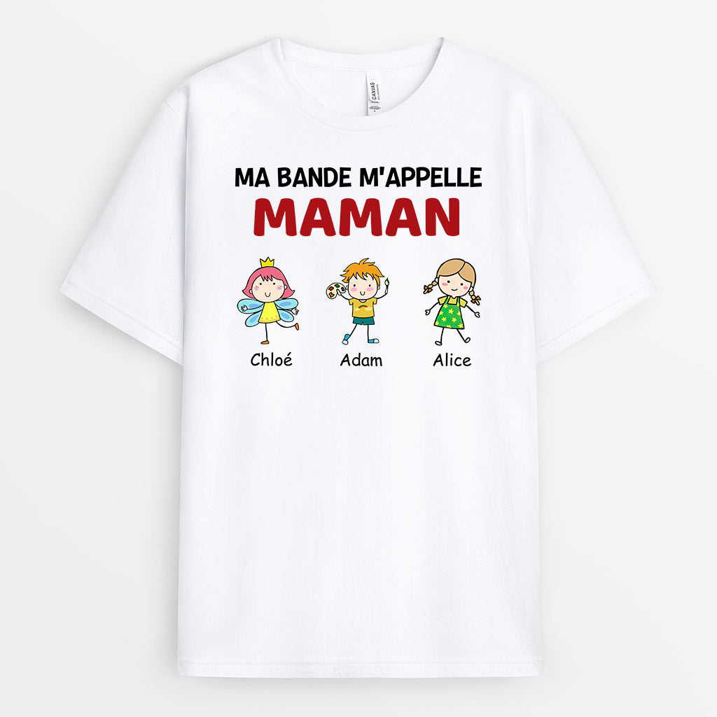 Ma Bande M'Appelle Maman Mamie - Cadeau Personnalisé | T-shirt pour Maman Mamie