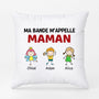 0956PFR1 Cadeau Personnalise Coussin Bande Maman Mamie