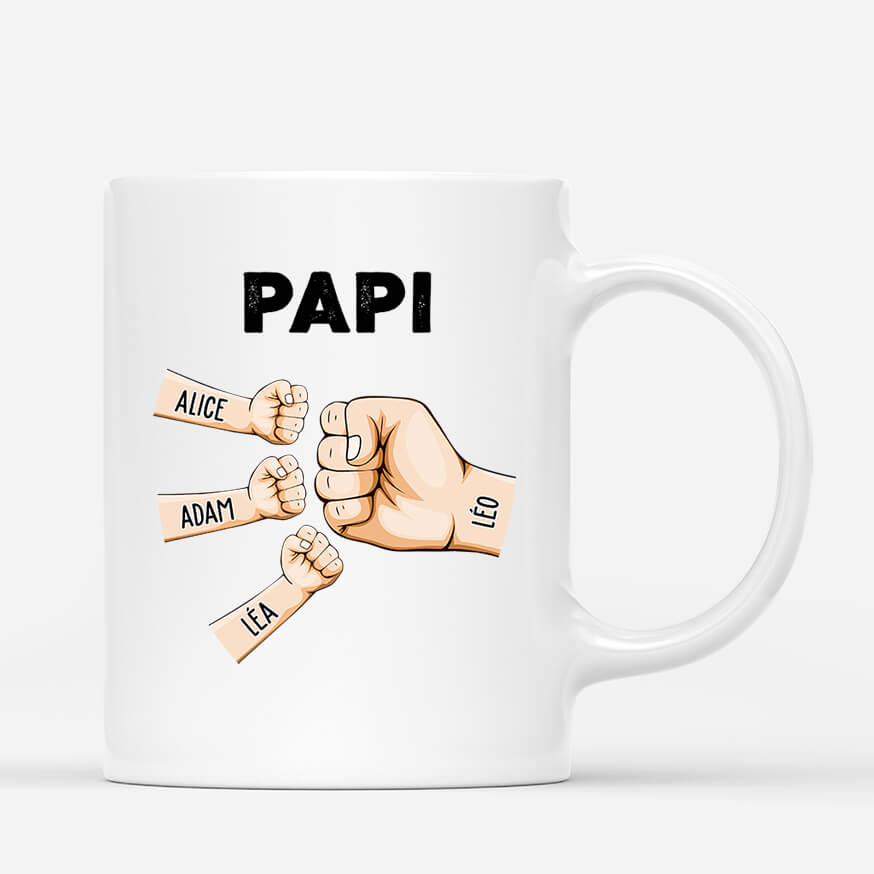 Bosse De Poing De Papi - Cadeau Personnalisé | Mug Pour Papa Papi