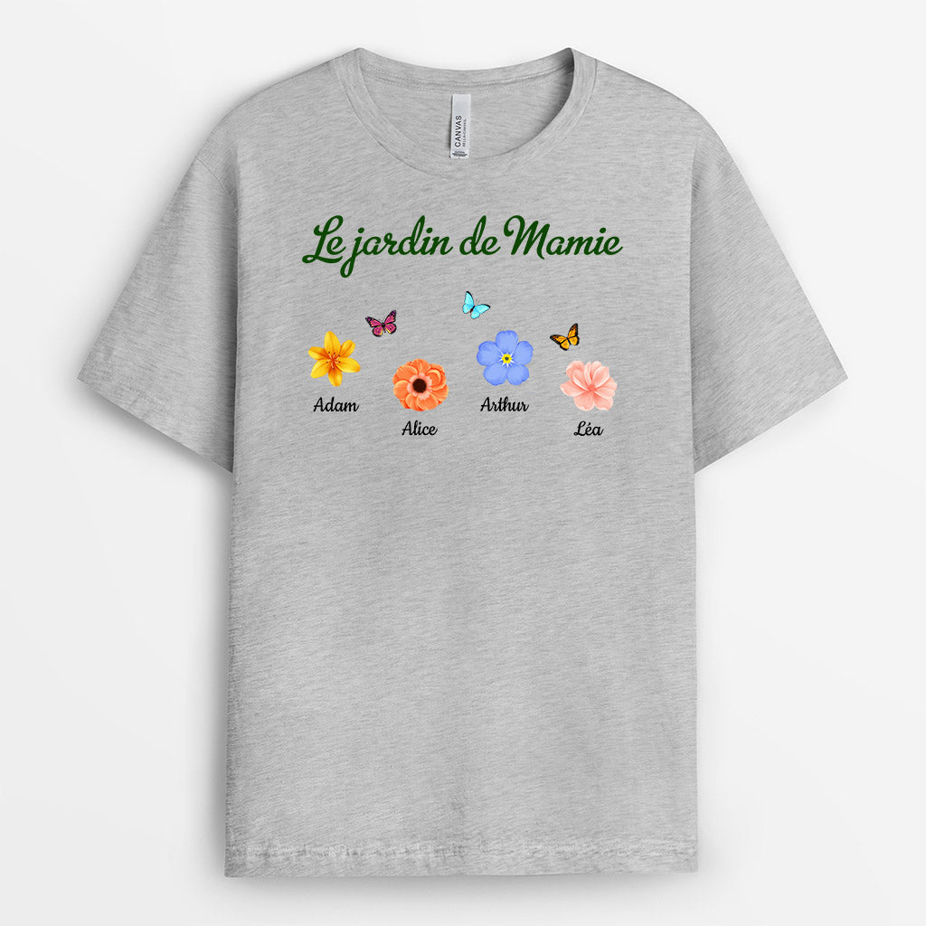Le Jardin de  Maman Mamie - Cadeau Personnalisé | T-shirt pour Maman Mamie