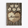 0973CFR1 Cadeau Personnalise Toile Coeur Maman Mamie