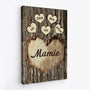 0973CFR2 Cadeau Personnalise Toile Coeur Maman Mamie