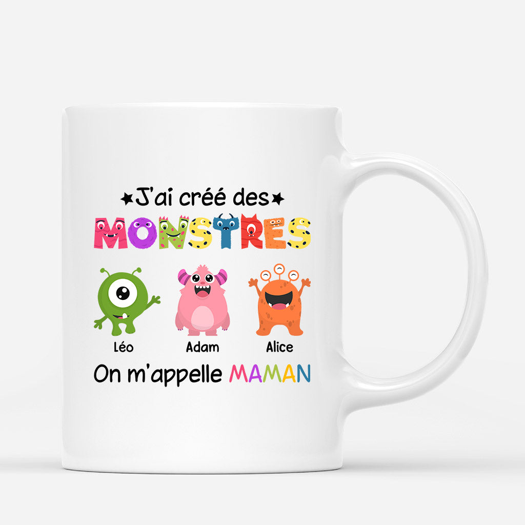 J'ai Crée des Monstres On M'appelle Maman - Cadeau Personanlisé | Mug pour Maman Mamie