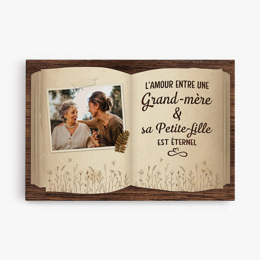 0979CFR1 Cadeau Personnalise Toile Amour Eternel Maman Mamie